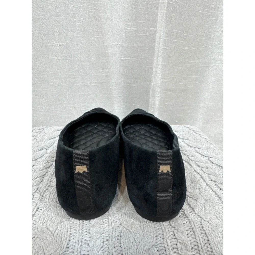 Birdies The‎ Heron Black Suede Pointed Toe Quilted Comfort Flats Womens 6.5